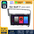 für VW Golf 7 10,1" Zoll Auto Radio DAB+ USB Bluetooth kabellos Apple Carplay