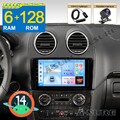 DAB+ 6+128GB Android 14 AutoRadio Carplay Kam Navi für Mercedes ML/GL W164 X164