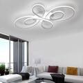 LED Design Deckenlampe Dimmbar Deckenleuchte mit Fernbedienung Wohnzimmerlampe