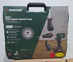 PARKSIDE 20V Akku-Kombigerät 3in1 Startset 'PKGA 20-Li C2' (mit 2,0Ah Akku)