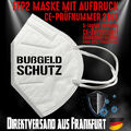 FFP2 Atemschutzmaske Mundschutz Mundmaske Zertifiziert CE 2163 Bußgeld Schutz