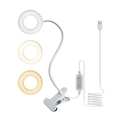 LED Leselampe Klemmleuchte Flexibel Dimmbar Schreibtischleuchte Bettlampe USB