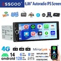 DAB+ 8 Core 6+128G Apple Carplay Autoradio Android 14 1 DIN GPS Navi USB +Kamera