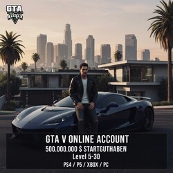 500MIO GTA Online für PS5 (Enhanced Edition) GTA$ + Level 0-30 🎮