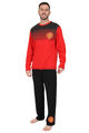 Manchester United FC langer Herren-Pyjama rot schwarz