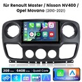 Android 13 Autoradio Carplay Für Renault Master Opel Movano Nissan FM DAB+ Radio