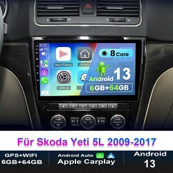 6+64G CarPlay Android Autoradio WIFI RDS mit Kamera Für Skoda Yeti 2009-2017 GPS