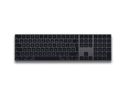 Apple M2 Magic Keyboard Schwarz mit Ziffernblock und QWERTY-Layout. Hervorragend