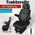Traktorsitz mit Federung Armlehne Rückenlehne Schleppersitz Fahrersitz Sitz