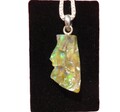 Großer Edelopal Rohstein Anhänger 925 Silber Nr. 4551