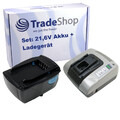2in1 Set: Li-Ion Akku 21,6V 5000mAh + Ladegerät für Hilti WSR 22-A, VC 5-A22