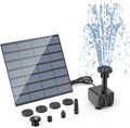 AISITIN Solar Springbrunnen für Außen 1.5W DIY Solarbrunnen für Draussen 2024