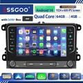DAB+ 4+64G Carplay Autoradio Android 14 GPS BT für VW GOLF 5 6 Caddy Tiguan EOS