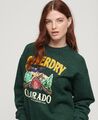 Superdry Damen Travel Souvenir Sweatshirt Mit Rundhalsausschnitt Und Grafik