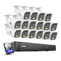 ANNKE 8MP 4K POE AI Überwachungskamera Set Aussen Farbnachtsicht Zweiweg-Audio 