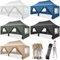 Pavillon 3x6m Faltpavillon Wasserdicht Partyzelt Pop Up Pavilon mit 4 Sandsäcke