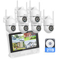 ANRAN Überwachungskamera Set Außen Mit 12" Monitor WLAN IP Camera 5MP 2TB Audio