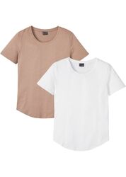 T-Shirt in Slub-Yarn Qualität Slim Fit, im (2er Pack) GR.52/54 NEU (3108)