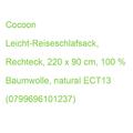 Cocoon Leicht-Reiseschlafsack, Rechteck, 220 x 90 cm, 100 % Baumwolle, natural E