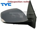 TYC 328-0147 Außenspiegel rechts Spiegel außen für Renault 