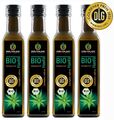 Kräuterlan Bio Hanföl, 4x250ml, kaltgepresst, hoher Anteil an Omega 3 - 6 - 9 