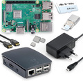 Raspberry Pi 3 B+ Starter-Set | Netzteil | Gehäuse | 64GB Sd-Karte | 4K HDMI Kab