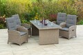 MX Gartenmöbel Atrani Set 5tlg. Esstischgruppe Terrassenmöbel Rattanmöbel Tisch