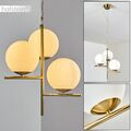Hänge Lampen Pendel Leuchte goldfarben Ess Wohn Schlaf Zimmer Beleuchtung Glas 