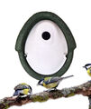 Niskasten oval Holzbeton Nisthöhle Hilfe Meisenkasten Vogelhaus für Kleinvögel