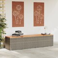 Gartentruhe Akazienholz Sitzbank Kissenbox Auflagenbox Gartenbox Poly Rattan 