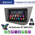 DAB+ 2+32G Android 13 Carplay Autoradio GPS Navi KAM Für Seat Leon 1P1 2005-2012