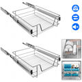2x Küchenschublade Teleskopschublade 50cm Küchenschrank Schrankauszug Schränke #