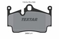 TEXTAR Bremsbelagsatz, Scheibenbremse 2454101 für PORSCHE