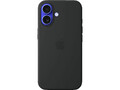 APPLE Silikon Case mit MagSafe, Backcover, Apple, iPhone 16, Schwarz