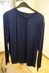 ZERO*44*Blusenshirt*Langarm*Rundhals*neu*Viskose*edel verspielt*Fältchen genäht*