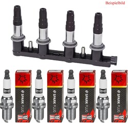 HART Zündspule + 4x CHAMPION Zündkerze für Opel Corsa C F08 F68 1.2