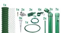 Alberts Maschendrahtzaun komplett Set Zaun Set Gartenzaun Grün Anthrazit 15m 25m