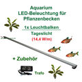 Aquarium LED-Beleuchtung 30 - 200 cm, LED-Leuchtbalken für Pflanzenaquarien, LED