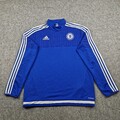 Chelsea Adidas Pullover Herren mittelblau Sweatshirt Pulli Fußball Oberteil 2015
