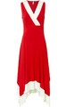 Midikleid mit weitem Rock Gr. 44/46 Rot Sommerkleid Midi Freizeitkleid Neu