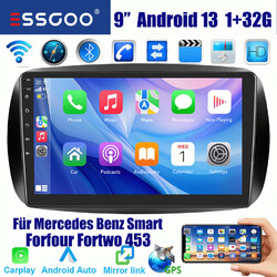 Für Smart Fortwo Forfour 453 Android13 Autoradio GPS Navi WIFI FM Apple CarPlay