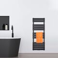 Design Badheizkörper Handtuchwärmer Mittelanschluss Schwarz 120 x 45cm - B-Ware