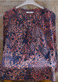 0039 ITALY Bluse Tunika rosa lila blau  Batik Pfau Muster Gr.38/M NEU OVP 179,-€