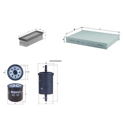 KNECHT FILTER-PAKET SET passend für 1.2 16V NISSAN KUBISTAR RENAULT KANGOO