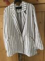 Blazer viscose beige natur längs gestreift gr.L zara