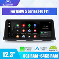 12.3“ IPS Screen Android Autoradio GPS DAB+ NAVI CarPlay für BMW F10 F11 CIC 