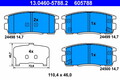 ATE 13.0460-5788.2 Bremsbelagsatz, Scheibenbremse für CHEVROLET,HYUNDAI,OPEL,VAU