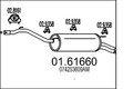 Endschalldämpfer Nachschalldämpfer MTS 01.61660 für T4 TRANSPORTER VW 70E 70L