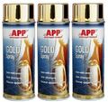 Gold 3 x 400ml Effektspray Effektfarbe Chromspray Chrome Lack Chromlack APP 