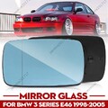 Spiegelglas für BMW E46 4-türig Asphärisch blau beheizte Außenspiegel Neu 1set